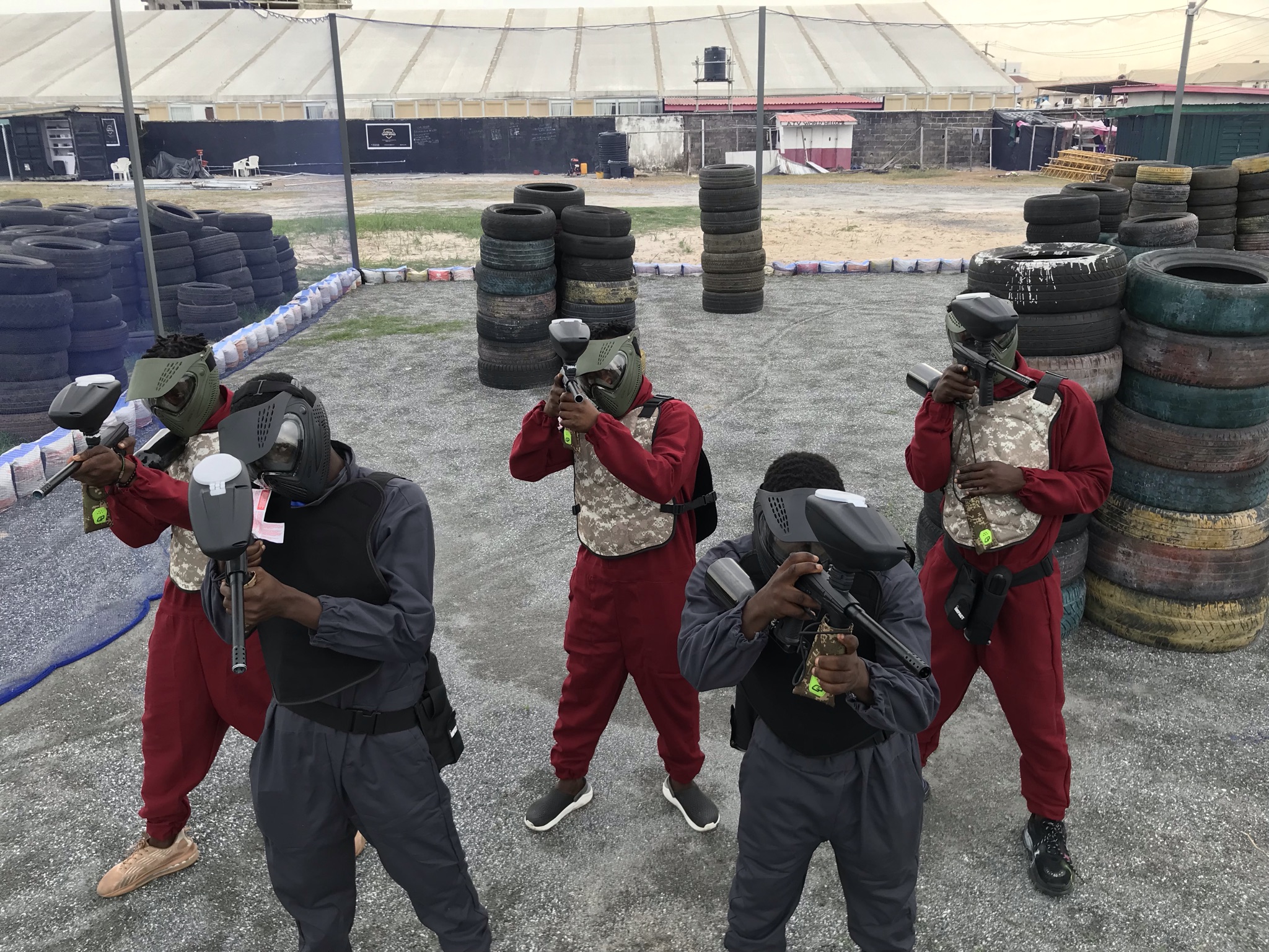 playing paintball in lagos